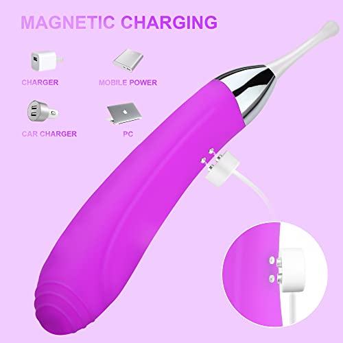 2 in 1 Clitoral G Spot Vibrator Dildo Vibrator Nipple Stimulator for Quick Orgasm,Seiecft Personal Massager Vaginal Stimulator Toys, Adult Sex Toys for Women and Couples,Waterproof