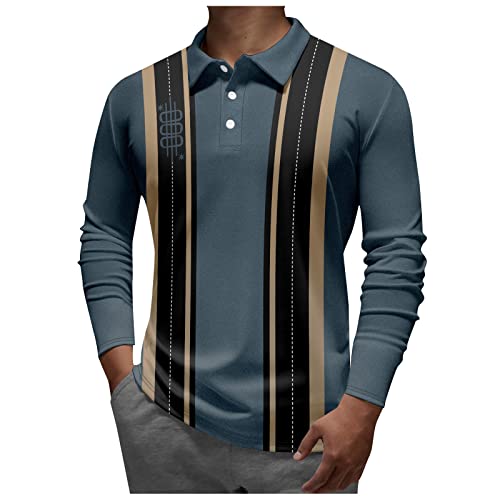 GIANTHONG Men's Regular Fit Shirt Button Down Long Sleeve, Long