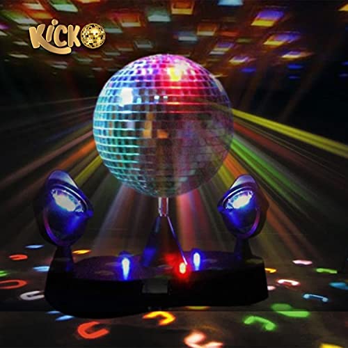 Kicko Disco Light Multi-Colored LED Revolving Strobe Light Ball