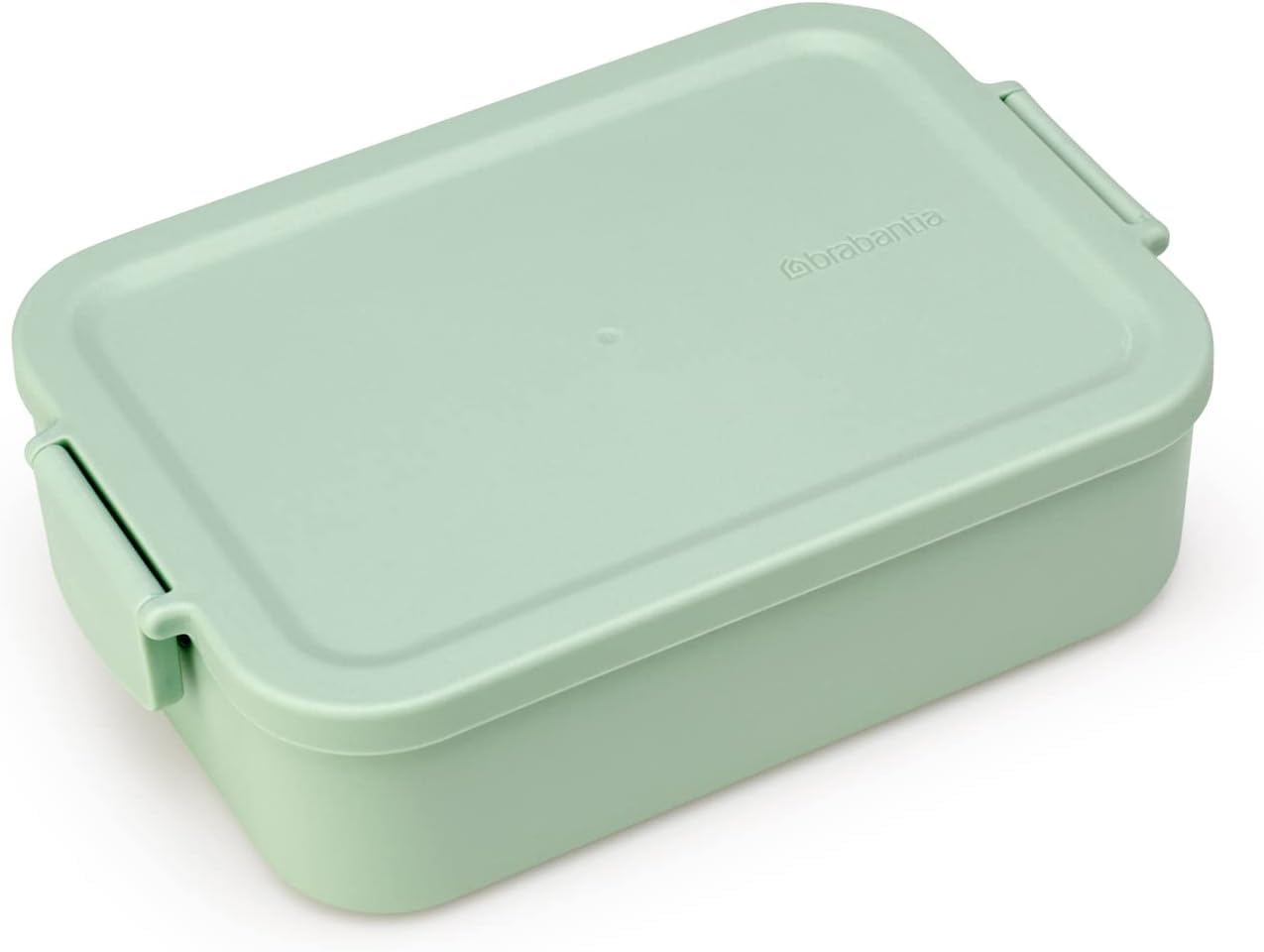 Brabantia - Make & Take Lunch Box - Medium Volume (1.1L) - BPA-Free - Lid with Clips - Suitable for Freezer - Dishwasher & Microwave Safe - Jade Green - 20 x 13.5 x 5.5 cm