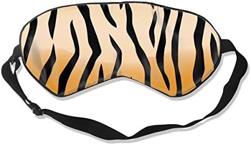 Tiger Stripes Pattern Silk Sleeping Eye Mask Flexible & Breathable Blindfold With Adjustable Strap