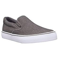 Lugz mens Clipper Fashion Sneaker, Charcoal/White