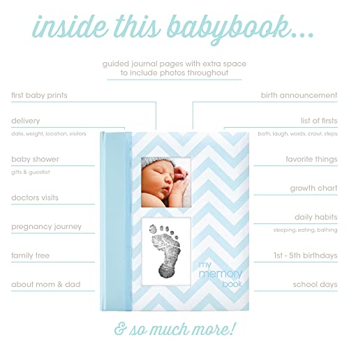 Pearhead Baby Memory Book, First 5 Years Baby Milestone Book, Pregnancy