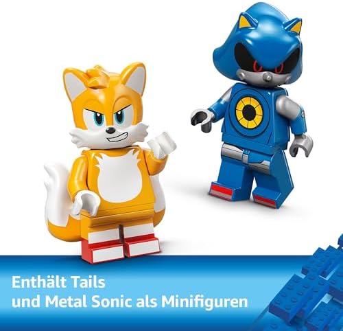 Sonic the Hedgehog Cyclone vs. Metal Sonic - Spielzeug Mechs zum Sammeln mit 2 Videospiel Minifiguren - Geschenkidee für Jungen und Mädchen ab 8 Jahren & Teenager Gaming Fans 77002