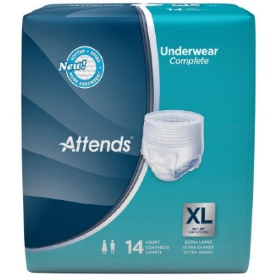 Attends Super Plus Underwear, XL, Extra Large, Heavy Absorbency, APP0740 - Pack of 14