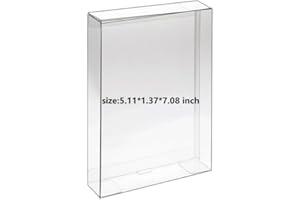 WICAREYO 10pcs Clear Box Sleeve for SNES N64 Games Cartridge Box