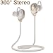 StarryBay 360¡ã Stereo Bluetooth Version 4.0 Bluetooth Headset Headphones Lightweight Sweatproof Neckband Wireless Music Sports Headset for Running & Gym & Exercise & Driving - Hands-free (White)