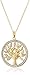 Amazon Collection 18k Yellow Gold Plated Sterling Silver Diamond Accent Two Tone Tree of Life Pendant Necklace, 18