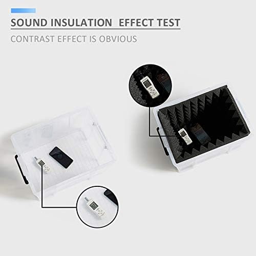 Pyramid-shaped foam acoustic studio sound management product.