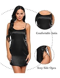 Ropa de dormir para dama con encaje de lencería de satén