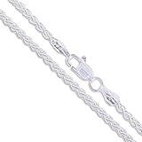 Sterling Silver Wheat Chain 2.6mm Solid 925 New Foxtail Spiga Necklace 24
