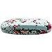 ZZ Sanity Flower Fabric Covered Clam Shell Style Eyeglass Case Spectacles Box (Blue2)