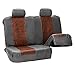 FH Group FH-PU160114 PU Classic Leather Seat Covers Brown/Gray, Airbag Compatible and Split Bench-Fit Most Car, Truck, SUV, or Van