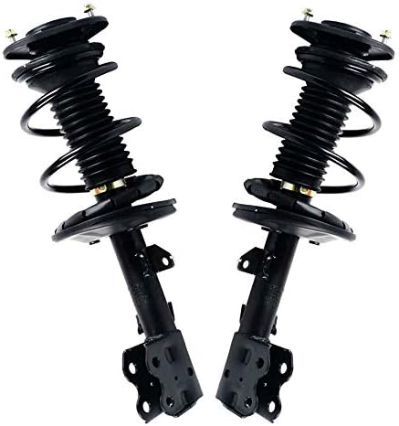Front Pair Complete Struts Assembly Gas Shock Absorbers for Prius 2004-2009 with Suspension Strut Spring Strut Top Mounting Dust Cover