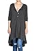 Mordenmiss Women's Half Sleeve High Low Loose Tunic Tops Casual Tee Shirts Dark Grey-S