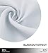 NICETOWN Greyish White Room Darkening Curtain Panels - Window Treatment Thermal Insulated Grommet Room Darkening Curtains/Drapes for Bedroom (2 Panels, 52 by 63, Greyish White)