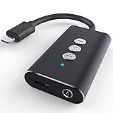 iPhone 7 Adapter, 3-in-1 Lightning to 3.5 mm Headphone Jack + Charge Adapter ( Support Phone Call Function) Charge Earphone Cable Splitter Adapter Lightning Cord to 3.5mm Headphone Adapter(black)