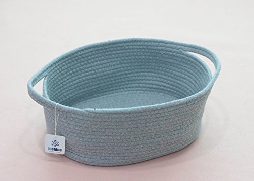 Iceblue Soft Cotton Rope Nursery Storage Bins and Boxes Nursery Basket Liners - Thumbnail 5