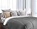 Utopia Bedding Micromink Sherpa Fleece Twin Comforter Set with 1 Pillow Sham, Plush and Warm Bedding Comforter Sets, Down Alternative Comforter, Ultra Soft and Cozy Comforter Set (Twin, Grey)