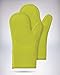 Gorilla Grip Premium Silicone Non Slip Oven Mitt Set, Soft Flexible Oven Gloves, Professional Heat Resistant Kitchen Cooking Mitts, Protect Hands from Hot Surfaces, Lime, Set of Oven Mitts.
