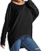 ZANZEA Women's Off-Shoulder Batwing Sleeve Blouse Casual Loose Oversized Baggy T-Shirt Sweater Pullover Top