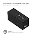 VOJO Portable iPhone 7 6 6s Charger [Jet Black] 3350mah External Battery with Built in AC Plug Plus 2.1A Power Bank, ONEMINI