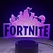 Fort-nite Game Logo 3D LED Lamp Light RGBW Changeable Mood Lamp 7 Colors Light Base Cool Night Light for Birthday Holiday Gift