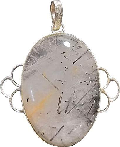 ALDOMIN Natural Energized Rutilated Quartz Healing Crystal Pendant