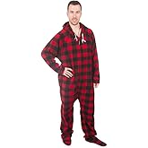 Forever Lazy Footed Adult Onesies, One-Piece Pajama Jumpsuits for Men and Women, Unisex. with Detachable Feet.