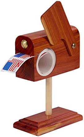 Hearthside Classics Handcrafted Cedar Mailbox Stamp Roll Dispenser