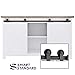SMARTSTANDARD 5FT Mini Sliding Barn Door Hardware Track Kit -Super Smoothly and Quietly -for Double Opening Cabinet, TV Stand, Closet, Window - Fit 15