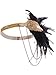 Vijiv Black Gold Headpiece Vintage 1920s Headband Flapper Great Gatsby