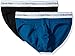 Calvin Klein Men's Underwear Modern Cotton Stretch 2 Pack Hip Briefs, Lake Tahoe/Black, Medium