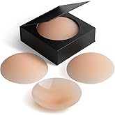 FurttBlem Nipple Covers for Women 2 Pairs,Reusable Sticky Silicone Nipple Pasties,Fit A-C Cups