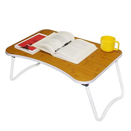 Wooden Laptop Desk and Bed Tray,Folding Laptop Table with Writing,Drawing and Computer Games, 23.4\