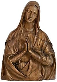 Salvadori Arte. Bronze high relief sculpture. Madonna, holy art. Lost wax casting.