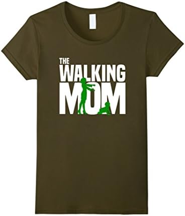 Womens Walking Mom Cool Graphic Mothers Dead Tshirt #3 Medium Olive