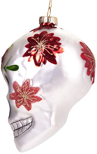 BRUBAKER-Skull-Mexico-Totenfest-met-De-Hand-Beschilderde-Kerstballen-van-Glas-Mondgeblazen-Kerstboomversieringen-Grappige-Figuren-Decoratieve-Hangers-Boomballen-11-cm