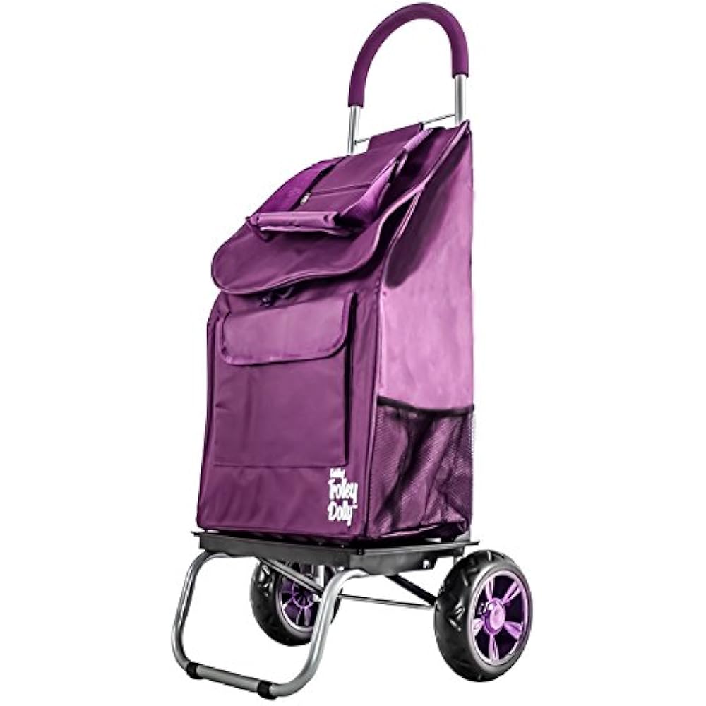 Trolley Dolly, Utility Carts Purple Shopping Grocery Foldable Home ...