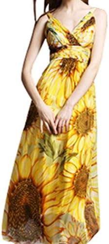 GuBarBy 100% Silk Women Sexy Summer Bohemian Strap Sleeveless Beach Long Maxi Dress XL