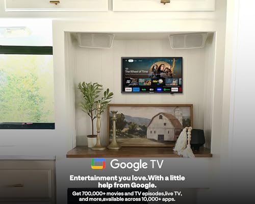SYLVOX Smart RV TV, 24" 12 Volt TVs for RV Camper 1080P DC/AC Powered Television, Compatible with Google OS, Support Download APPs, Google Assistant, Bluetooth WiFi, 9-32V Wide Voltage Protection