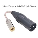 4-pin XLR Male Balanced to 4.4mm Female 8 Wire 152 Core for Sony PHA-2A,WM1A/1Z,iBasso,Fiio,HiFiman,NW-ZX300A,XBA-Z5,N1AP,Astell&Kern Layla Rosie,Roxanne II AK T8iE MKII (4-pin XLR to 4.4mm (M-F))