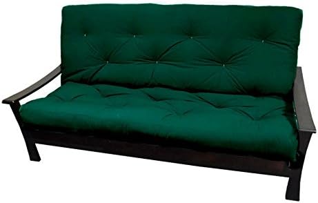 Royal Sleep Products by The Futon Factory 6 inch Foam Futon Mattress - Solid Hunter Green Cover - Full Size - CertiPUR Certified Foams - Made in USA - (Frame not Included)