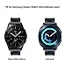 V-MORO for Gear Sport Bands/Galaxy Watch 42mm Band, 20mm Black Stainless Steel Replacement Strap with Blue Resin Bracelet for Samsung Gear Sport Smartwatch R600/Galaxy Watch 42mm R810
