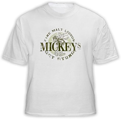 BrooklynSteez Men's Mickey's Malt Liquor Get Stung T Shirt 2XL White