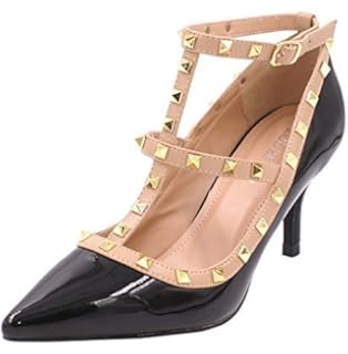 studded t bar court shoes