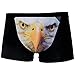 sandbank Men's Sexy Funny 3D Eagle Print Lingerie Boxer Briefs Underwear Panties (US M, Black Eagle)