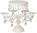 White and Pink Beaded Multi Cake Stand