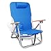 Beach & Camping Lightweight Aluminum Outdoor Sturdy Backpack Chair 4 Position by Copa (Light Blue)