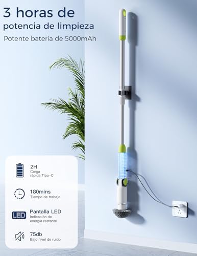 Cepillo Electrico Limpieza Hogar, IPX7 5000mAh Cepillo Limpieza